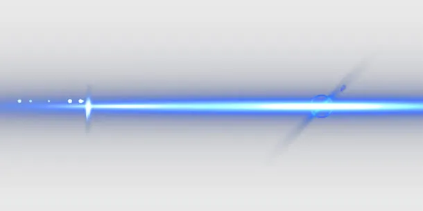 炫光黄色发光光线特效免抠