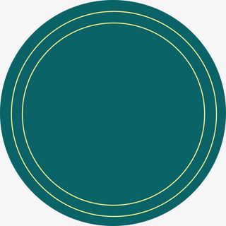 装饰墨绿色圆形免抠