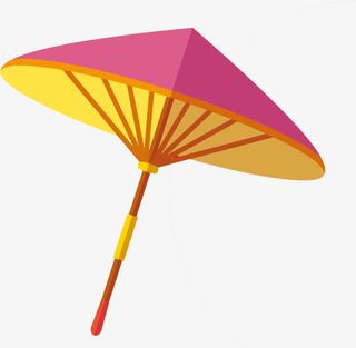 手绘雨伞免抠
