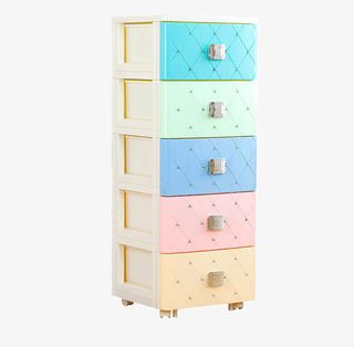 塑料抽屉式收纳柜免抠