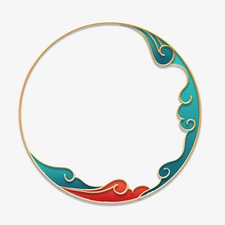 中秋节祥云边框免抠