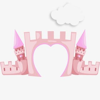 粉色城堡免抠