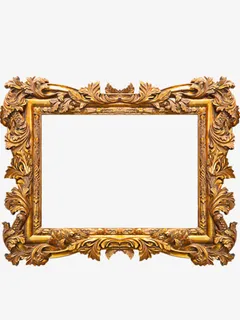 金色高档奢华边框免抠