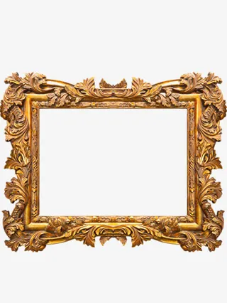 金色高档奢华边框免抠