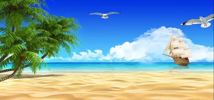 海滩背景图高清