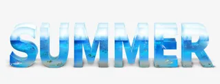 夏天水冰的字体免抠