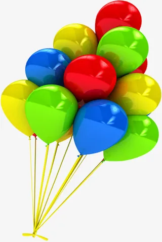 彩色亮光气球设计招聘免抠
