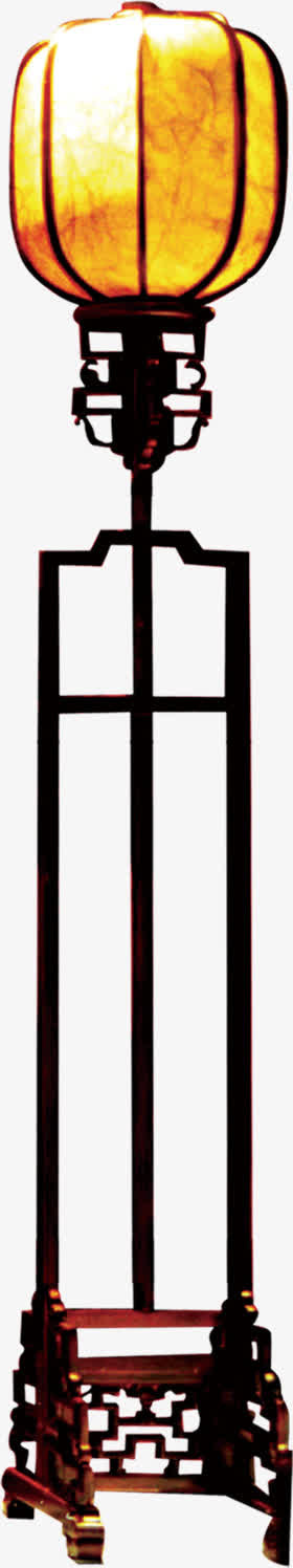 中秋节模糊黄色中国风灯笼免抠