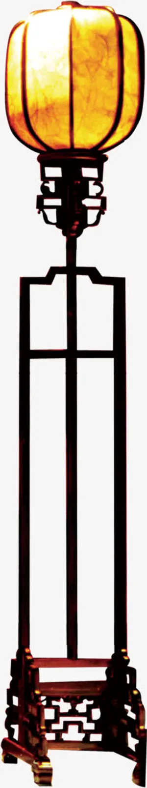 中秋节模糊黄色中国风灯笼免抠