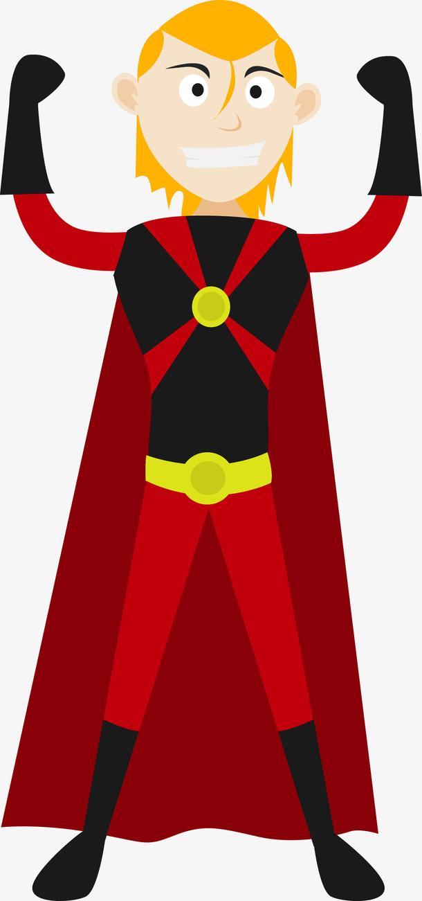 创意矢量强大英雄人物图免抠