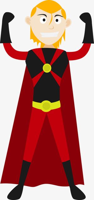 创意矢量强大英雄人物图免抠