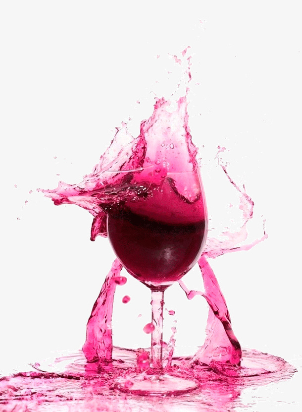 红酒飞溅免抠