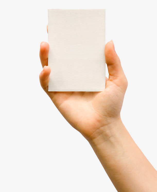 拿着卡片的手免抠