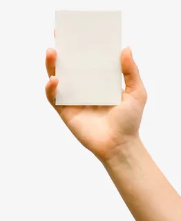 拿着卡片的手免抠