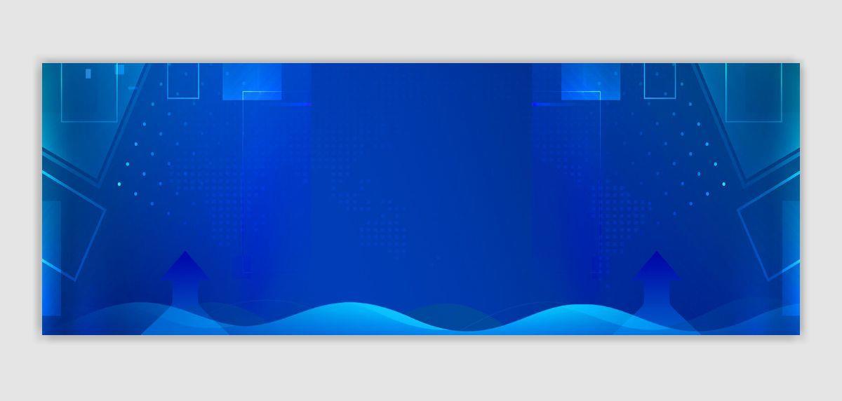 科技几何炫酷蓝色banner高清