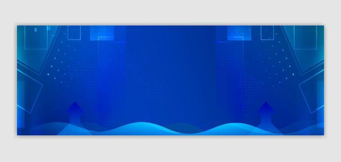 科技几何炫酷蓝色banner高清