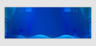 科技几何炫酷蓝色banner高清