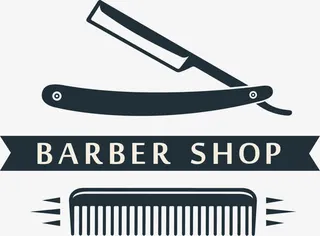 装饰理发刀与梳子免抠