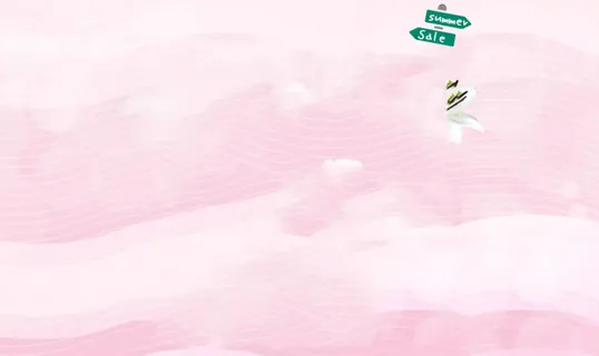 粉色卡通纹理云彩海报免抠