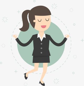 正在思考的商务女性免抠