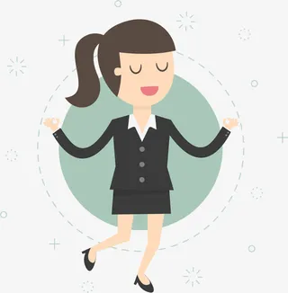 正在思考的商务女性免抠