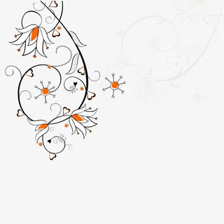 复古花纹矢量素材免抠