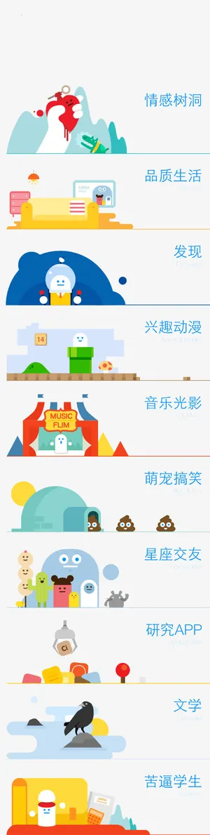 扁平化网页设计免抠