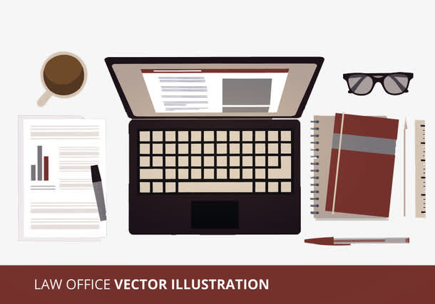 开工啦工作笔记本咖啡笔免抠