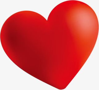 手绘红色爱心医院展板装饰免抠