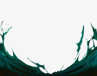 蓝色浪潮水花飞溅效果元素免抠