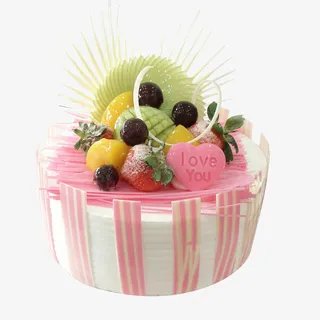 粉色情人节蛋糕免抠