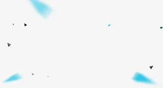 蓝色清新碎片漂浮素材免抠