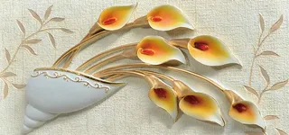 立体百合花背景高清