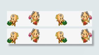 卡通手绘可爱端午人物免抠