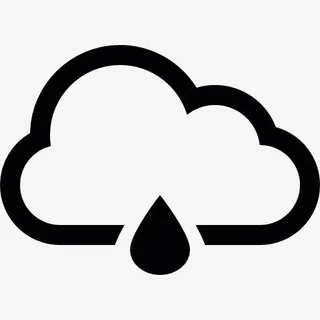 单雨滴与云图标免抠