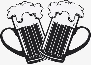 矢量啤酒标签素材免抠