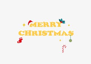 圣诞节字体元素设计免抠