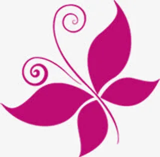 手绘紫色浪漫蝴蝶免抠