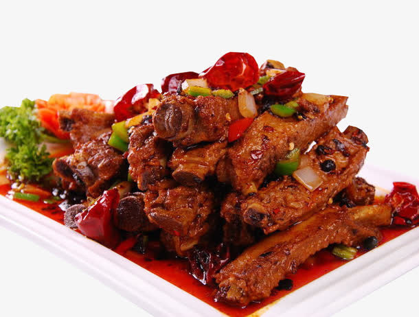 香辣排骨免抠