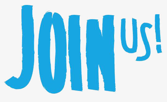 加入我们蓝色字体免抠