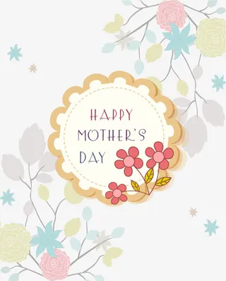 矢量花朵小清新背景素材