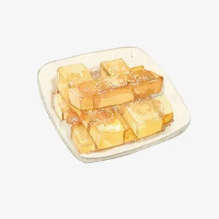 炸豆腐手绘画素材通免抠