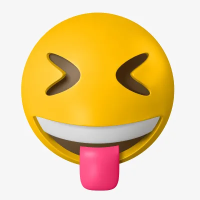 3D立体吐舌头表情包免抠