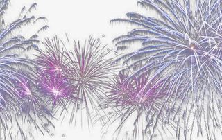 紫色烟花免抠