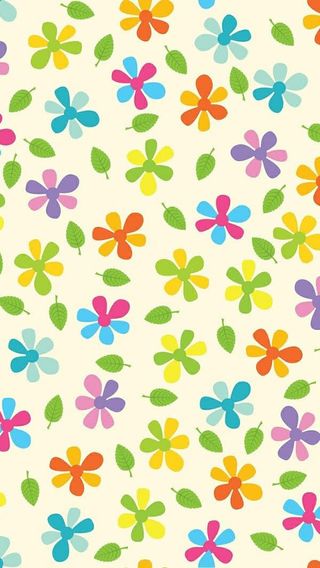 手绘卡通彩色树壁纸免抠