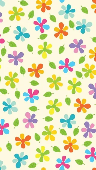 手绘卡通彩色树壁纸免抠