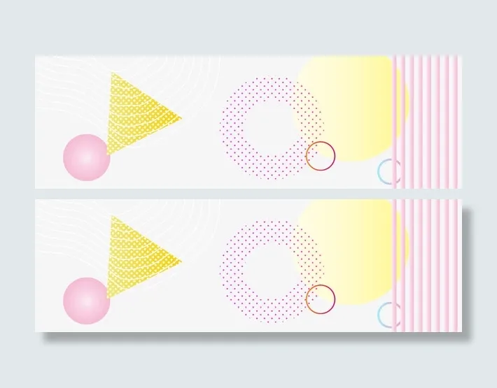 彩色立体三角免抠