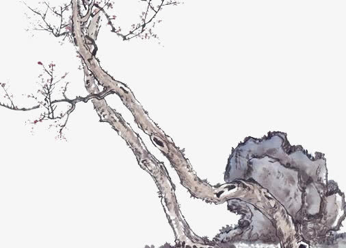 水墨梅花免抠