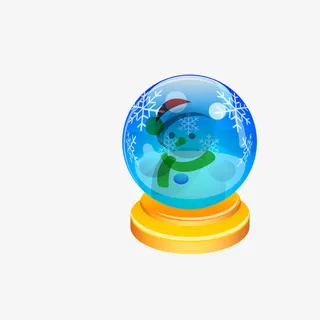 蓝色现代海报装饰免抠