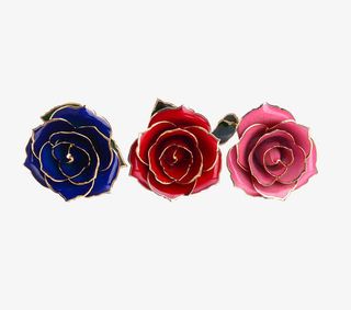 三色金箔玫瑰PNG免抠